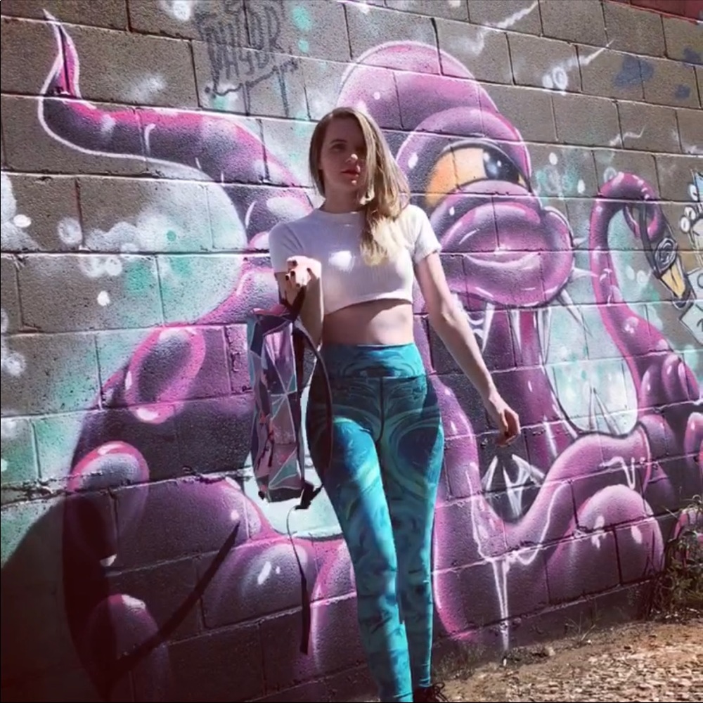 VENTCRI Splender Swirl Tie Dye Boho Yoga Leggings - Picture 5 of 8